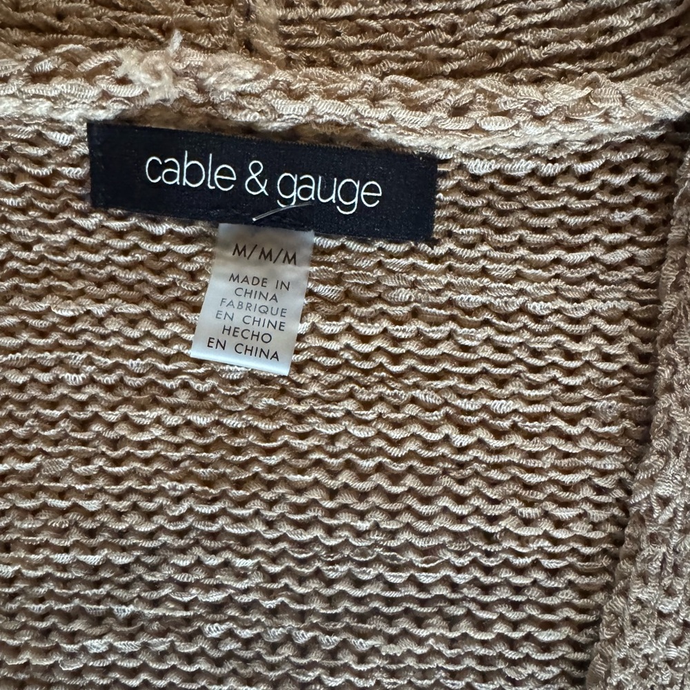 Tan Open-Front Cardigan - Picture 3 of 3